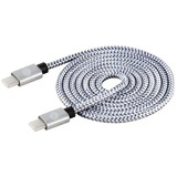 Cable Mobo Tipo C A Tipo C Plata 1m Bicolor