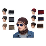 Gorro Con Bufanda Para Invierno Es Suave, Varios Colores M1