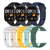 8 Correa Silicon Para Redmi Watch 4 / Xiaomi Mi Band 8 Pro