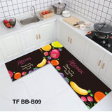 Set De 2 Alfombras Para Cocina Piso Baño Diseños Tf