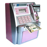 Caja De Ahorros Para Cajeros Automáticos, Mini Alcancía Rosa