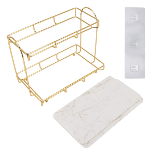 Organizador De Baño, Estante De Almacenamiento, Dorado Y Bla