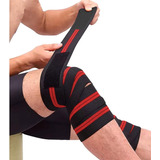 Par De Vendas Elasticas Para Rodilla Powerlifting Gym Pesas