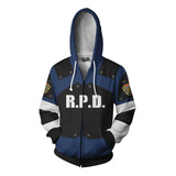 Resident Evil Sudadera Con Cremallera Casual Cosplay Disfraz