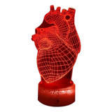 Lámpara 3d Corazón Vivo Base Agrietada 