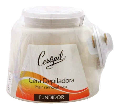 Fundidor + 36 G Cera Cerapil  Para Cera Depiladora 3 Pzas