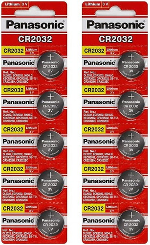 Panasonic Cr2032 Batería De Litio De 3 V (5 Und) Pack De 2