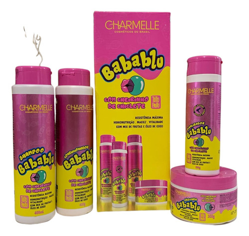 Kit Capilar Babablu Charmelle Cosméticos Tutti Frutti