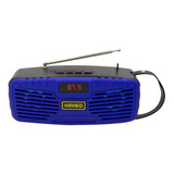 Bocina Bluetooth Radio Fm Recargable Usb Luz Led Portatil