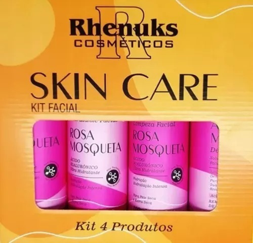 Kit Limpeza De Pele - Facial Skin Care Rosa Mosqueta C/ 4 Un