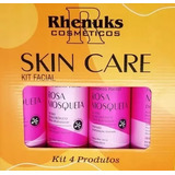 Kit Limpeza De Pele - Facial Skin Care Rosa Mosqueta C/ 4 Un