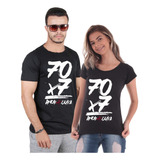 Kit 2 Camisetas Camisa Blusa Casal Namorados Estampa Gospel