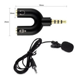 Micrófono Solapa Clip Jack 3.5mm 1.5mt Anti-ruido Celular Color Negro