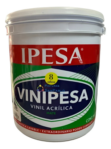 Ipesa Vinipesa 8 Años 4l. Vinilica Lavable Mejor Que Comex | Envío gratis