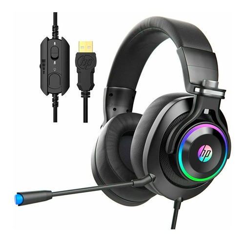 Audifono Gamer Hp H500gs 7.1 Rgb - Negro