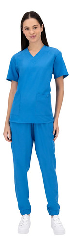 Pijama Quirurgica Mujer Antifluidos Con Bolsas Jogger Royal | Envío gratis