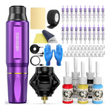 Kit Pen Maquina Rotativa Tattoo Wormhole  Pro Inalambia