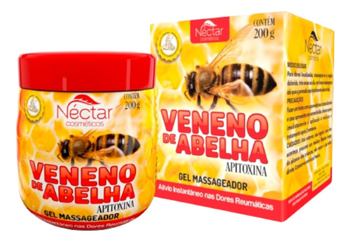 Kit 06 Unidades Gel Massageador Veneno De Abelha Atacado