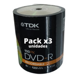 Pack X300 Unidades Dvd-r Virgen Tdk 4,7gb 120min 3 Bulk X100