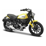 Maisto Ducati Scrambler 1/18 Modelo Fundido A Presión Amaril