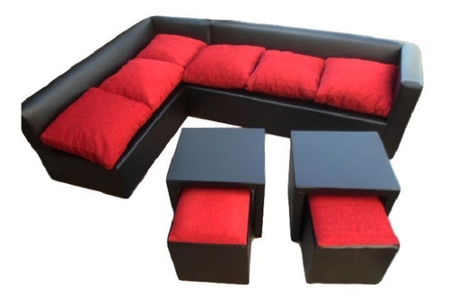 Juego Esquinero Cubo 2.50x1.80 Con Almohadones En Chenille