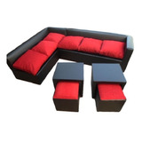 Juego Esquinero Cubo 2.50x1.80 Con Almohadones En Chenille