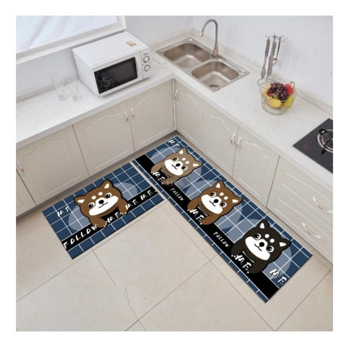 Set 2 Alfombra Cocina Piso Entrada Antideslizante Bb-d07-