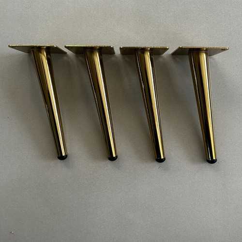 Set 4 Patas Doradas De 20 Cm Metal Para Mueble O Sala