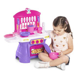 Cozinha Infantil Mini Chef Torneira Sai Agua Com Acessórios