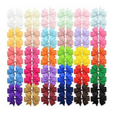 60 Uds 3 Pulgadas Cinta De Grosgrain De Color Sólido Lazos P