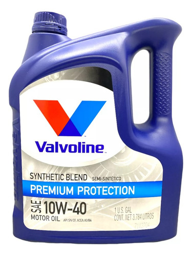 Aceite Valvoline Premium Protection 10w-40 4 Litros