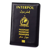 Funda Para Pasaporte Interpol -  Cuero Pu Edicion Especial