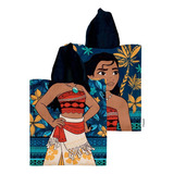 Poncho De Toalla Piñata Toallon C/ Capucha Disney Vs Modelos Moana