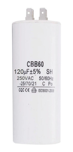 Capacitor 120mfd 250v Condensador Terminal Cbb60 120uf 250v