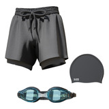 Goggles+trajes Kit De Lentes De Natación 3 En 1 Para Hombre