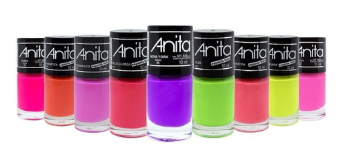 Esmalte Anita Coleção Neon Com 09 Cores.