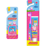 Kit Gel Dental + Escova + Fio Dental - Peppa Pig - 3anos+