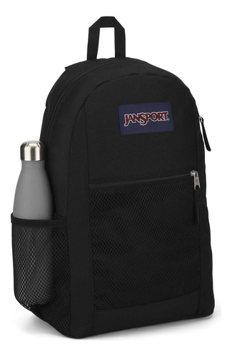 Mochila Jansport Zone Pack Urbana Porta Botella Reforzada Color Negro