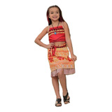 Fantasia Infantil Menina Moana C/ Colar