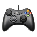 Controlador Con Cable Xbox 360 Joystick Pc 2 En 1, Color Negro