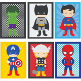 Quadros Decorativos Bebê Kids Super Heróis Infantil-20x30
