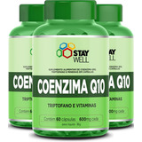 Kit 3un Coenzima Q10 Ubiquinol 100mg Por Dose 180 Cápsulas