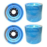 Roda Face Tie Dye 74mm 78a Azul - Skate Longboard