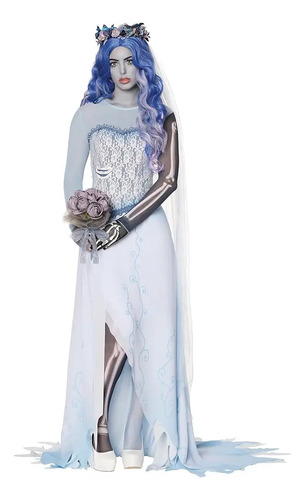 Disfraz Y Peluca De Emily Corpse Bride El Cadaver De La Novia Para Damas Mujer Envio Gratis