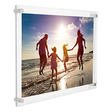 A4 Wall Mounted Photo Framesdouble Panel Clear Acryl...