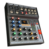 Consola Mixer 5 Canales Usb Fx Interfaz Grabacion Premium