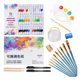 Pintura Acrílica Set Profesional Pintura Arte Kit 75 Pcs