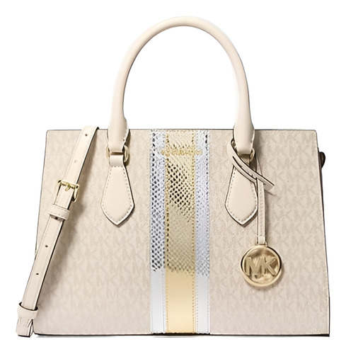 Bolso Sheila Michalel Kors Beige Metalico Original