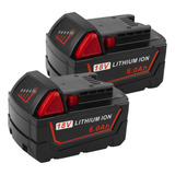 2 Pack M18 Redlithium Generica 6.0 Ah Milwaukee 48-11-1860