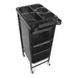 Mueble Para Estetica Gran Shopping Salón De Belleza Carrito Ruedas Color Negro